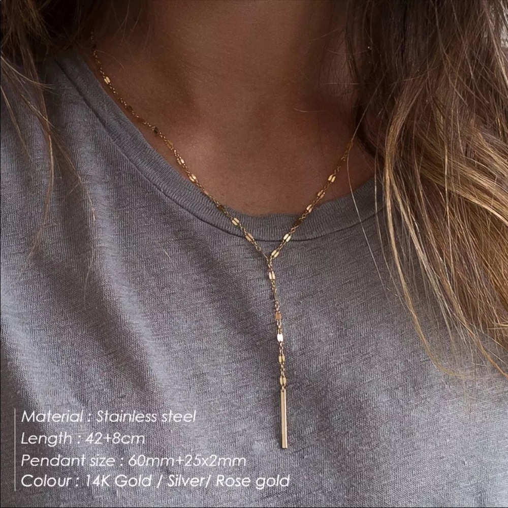 • Taylor • Choker Pendant Necklace Stainless - Picture 2 of 3